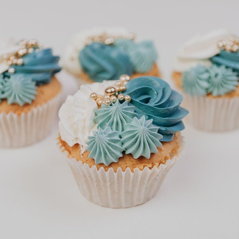 Cupcakes Blauwe Roos